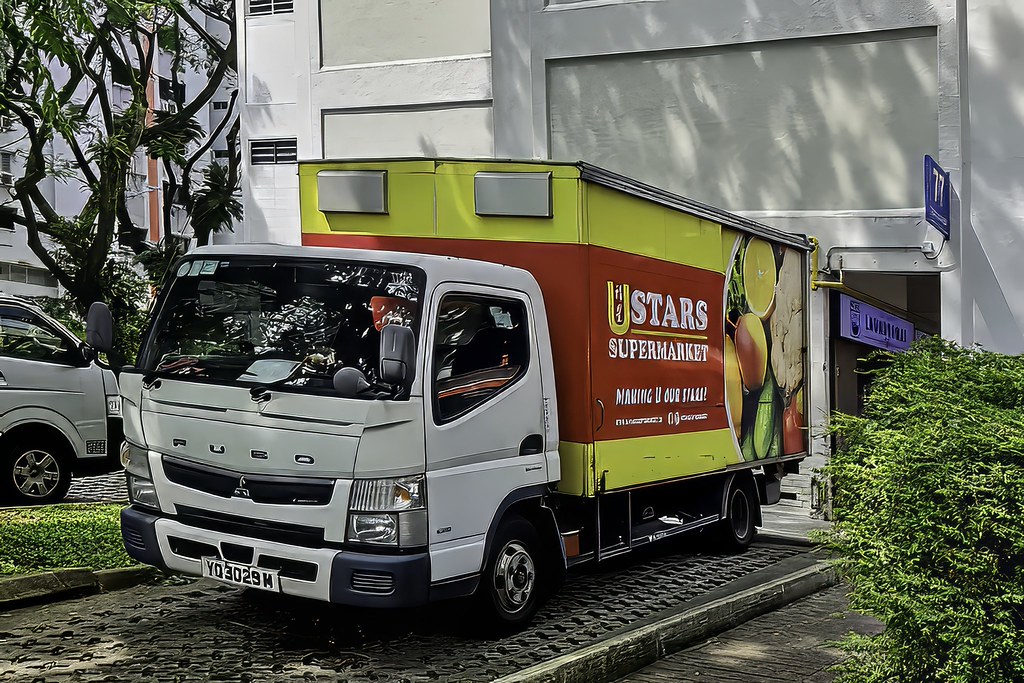 Delivery van on a collection round